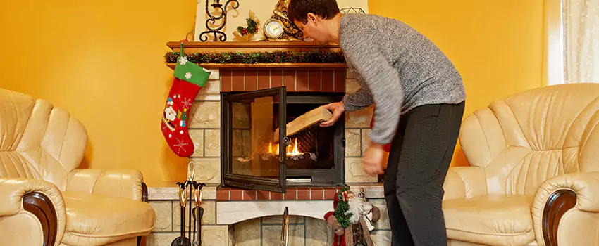 Rusted Metal Fireplace Restoration in Buffalo, New York